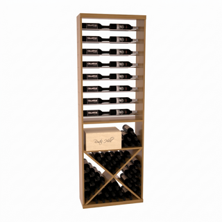 Elementcollection 26 Horizontal Wine Display X Bin Combo Oak Stained