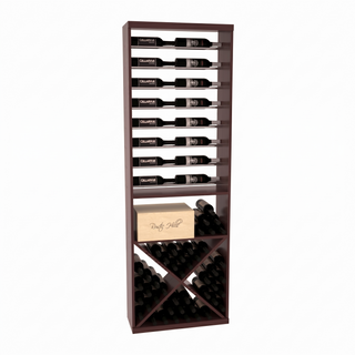 Elementcollection 26 Horizontal Wine Display X Bin Combo Walnut Stained