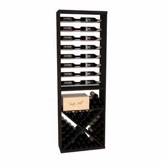 Elementcollection 26 Horizontal Wine Display X Bin Combo Black Stained
