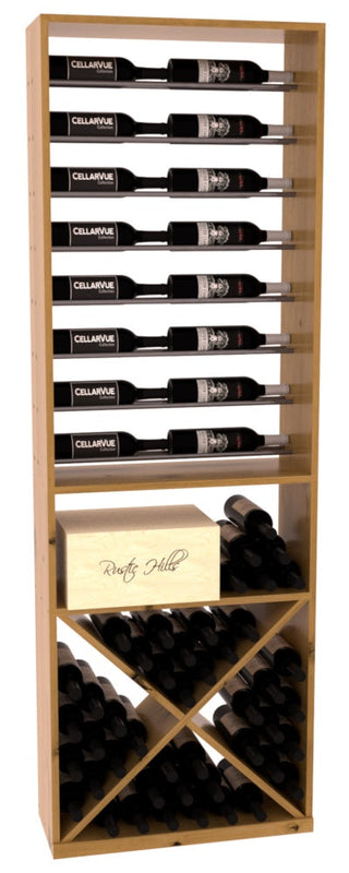 Elementcollection 26 Horizontal Display X Bin Combo Gunmetal Rail Oak Stained