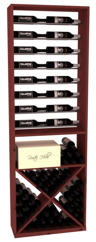Elementcollection 26 Horizontal Display X Bin Combo Gunmetal Rail Oak Stained