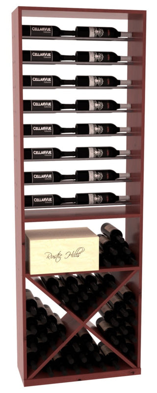 Elementcollection 26 Horizontal Display X Bin Combo Gunmetal Rail Cherry Stained