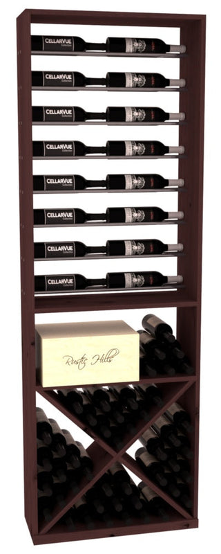 Elementcollection 26 Horizontal Display X Bin Combo Gunmetal Rail Cherry Stained