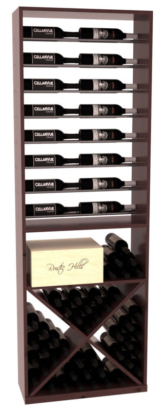 Elementcollection 26 Horizontal Display X Bin Combo Gunmetal Rail Walnut Stained