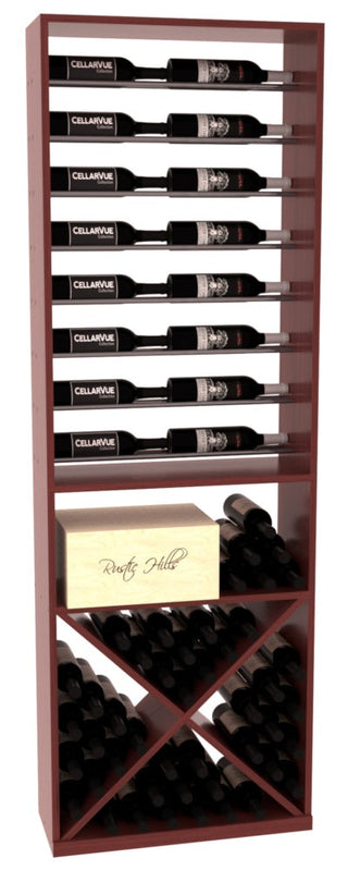 Elementcollection 26 Horizontal Display X Bin Combo Gunmetal Rail Oak Stained