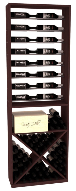 Elementcollection 26 Horizontal Display X Bin Combo Gunmetal Rail Cherry Stained