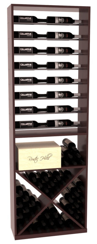 Elementcollection 26 Horizontal Display X Bin Combo Gunmetal Rail Cherry Stained