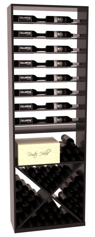 Elementcollection 26 Horizontal Display X Bin Combo Gunmetal Rail Walnut Stained