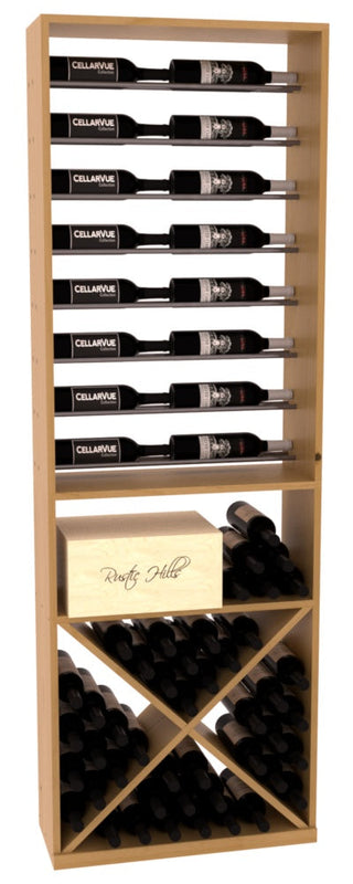 Elementcollection 26 Horizontal Display X Bin Combo Gunmetal Rail Oak Stained
