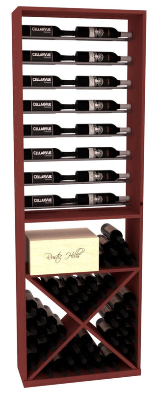 Elementcollection 26 Horizontal Display X Bin Combo Gunmetal Rail Cherry Stained