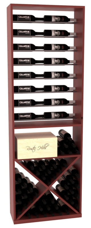 Elementcollection 26 Horizontal Display X Bin Combo Gunmetal Rail Cherry Stained