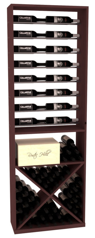 Elementcollection 26 Horizontal Display X Bin Combo Gunmetal Rail Walnut Stained