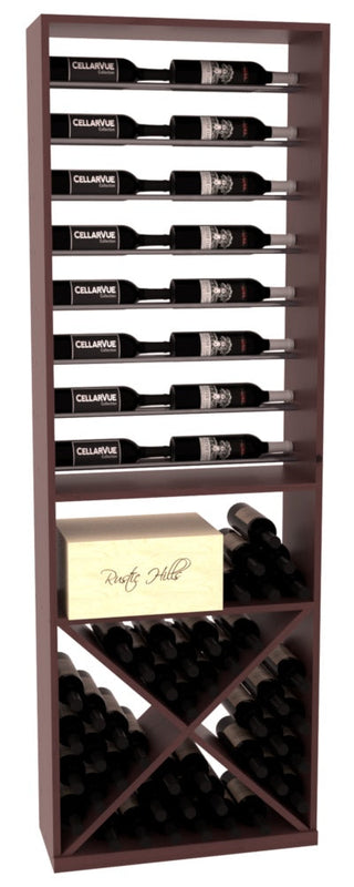 Elementcollection 26 Horizontal Display X Bin Combo Gunmetal Rail Walnut Stained