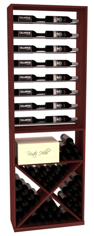 Elementcollection 26 Horizontal Display X Bin Combo Gunmetal Rail Oak Stained
