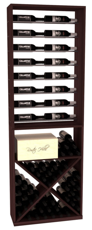 Elementcollection 26 Horizontal Display X Bin Combo Gunmetal Rail Cherry Stained