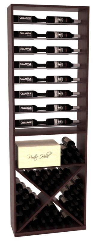 Elementcollection 26 Horizontal Display X Bin Combo Gunmetal Rail Cherry Stained