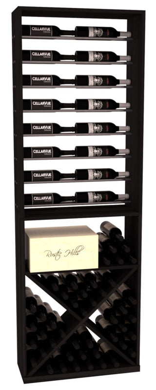 Elementcollection 26 Horizontal Display X Bin Combo Gunmetal Rail Walnut Stained