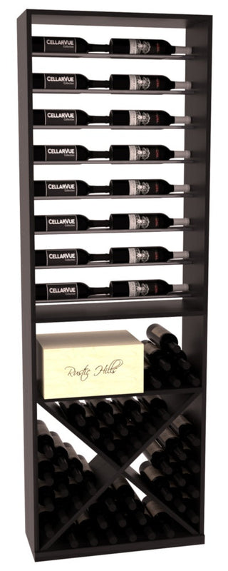 Elementcollection 26 Horizontal Display X Bin Combo Gunmetal Rail Walnut Stained