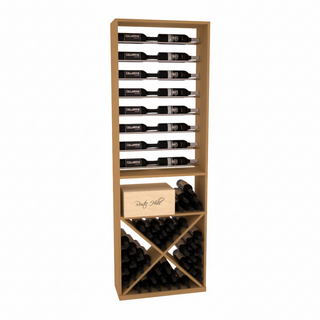 Elementcollection 26 Horizontal Display X Bin Combo Black Metal Rail Oak Stained