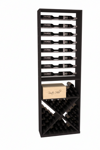 Elementcollection 26 Horizontal Display X Bin Combo Black Metal Rail Black Stained