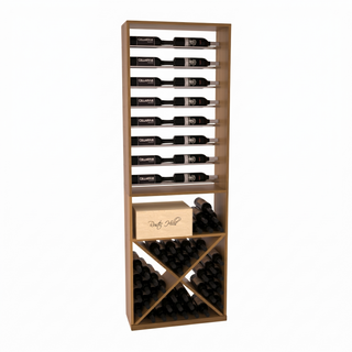 Elementcollection 26 Horizontal Wine Display X Bin Combo Oak Stained