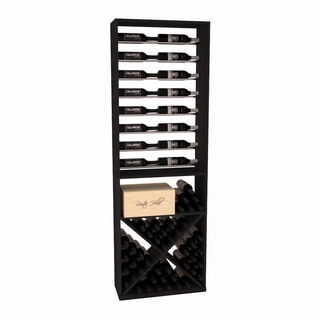 Elementcollection 26 Horizontal Display X Bin Combo Black Metal Rail Unstained