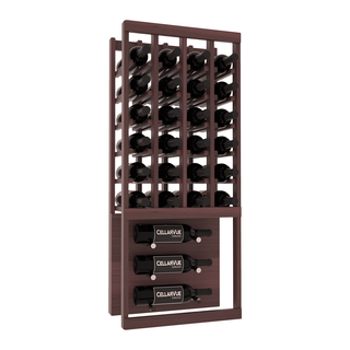 Elementcollection 17 5 Top Showcase Metal Wine Display Walnut Stained