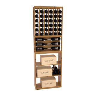 Elementcollection 26 Showcase Wine Display Case Bin Combo Walnut Stained