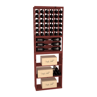 Elementcollection 26 Showcase Wine Display Case Bin Combo Walnut Stained