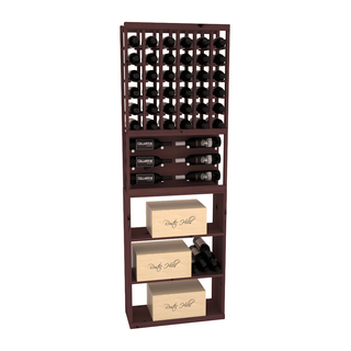 Elementcollection 26 Showcase Wine Display Case Bin Combo Black Stained