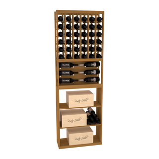Elementcollection 26 Showcase Wine Display Case Bin Combo Walnut Stained