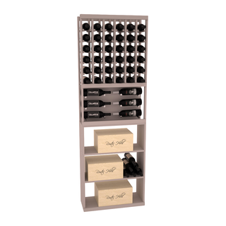 Elementcollection 26 Showcase Wine Display Case Bin Combo Walnut Stained