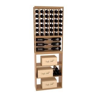 Elementcollection 26 Showcase Wine Display Case Bin Combo Oak Stained
