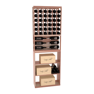 Elementcollection 26 Showcase Wine Display Case Bin Combo Black Stained