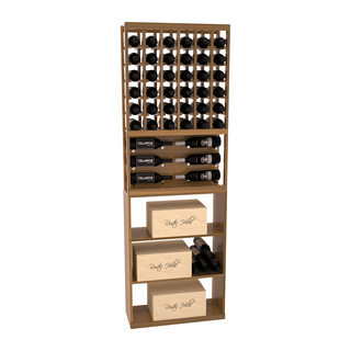 Elementcollection 26 Showcase Wine Display Case Bin Combo Black Stained