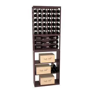 Elementcollection 26 Showcase Wine Display Case Bin Combo Black Stained
