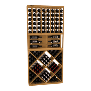 Elementcollection 35 Showcase Wine Display Diamond Cube Combo Oak Stained