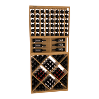 Elementcollection 35 Showcase Wine Display Diamond Cube Combo Oak Stained