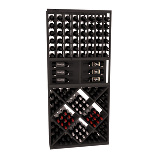 Elementcollection 35 Showcase Wine Display Diamond Cube Combo Black Stained
