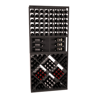 Elementcollection 35 Showcase Wine Display Diamond Cube Combo Oak Stained