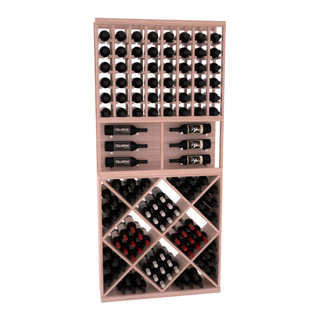Elementcollection 35 Showcase Wine Display Diamond Cube Combo Walnut Stained