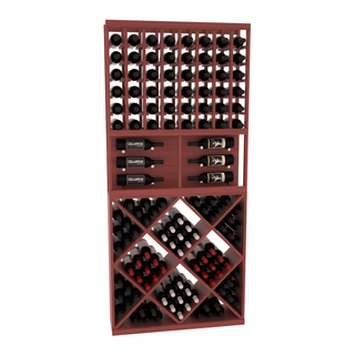 Elementcollection 35 Showcase Wine Display Diamond Cube Combo Walnut Stained