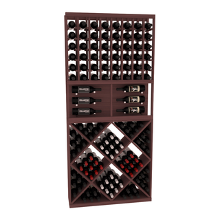 Elementcollection 35 Showcase Wine Display Diamond Cube Combo Oak Stained