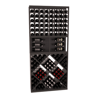 Elementcollection 35 Showcase Wine Display Diamond Cube Combo Black Stained
