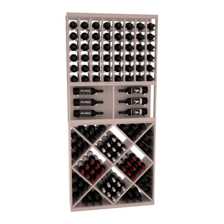 Elementcollection 35 Showcase Wine Display Diamond Cube Combo Oak Stained