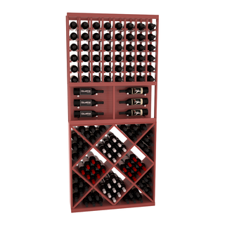 Elementcollection 35 Showcase Wine Display Diamond Cube Combo Walnut Stained