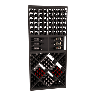 Elementcollection 35 Showcase Wine Display Diamond Cube Combo Oak Stained