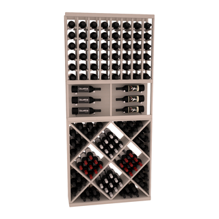Elementcollection 35 Showcase Wine Display Diamond Cube Combo Oak Stained