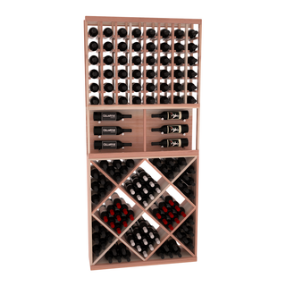 Elementcollection 35 Showcase Wine Display Diamond Cube Combo Greywash Stained