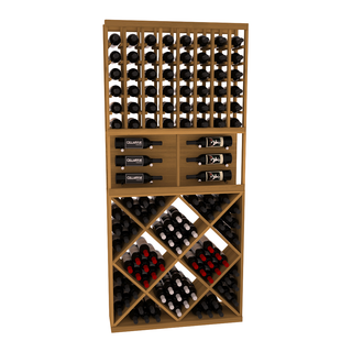 Elementcollection 35 Showcase Wine Display Diamond Cube Combo Cherry Stained